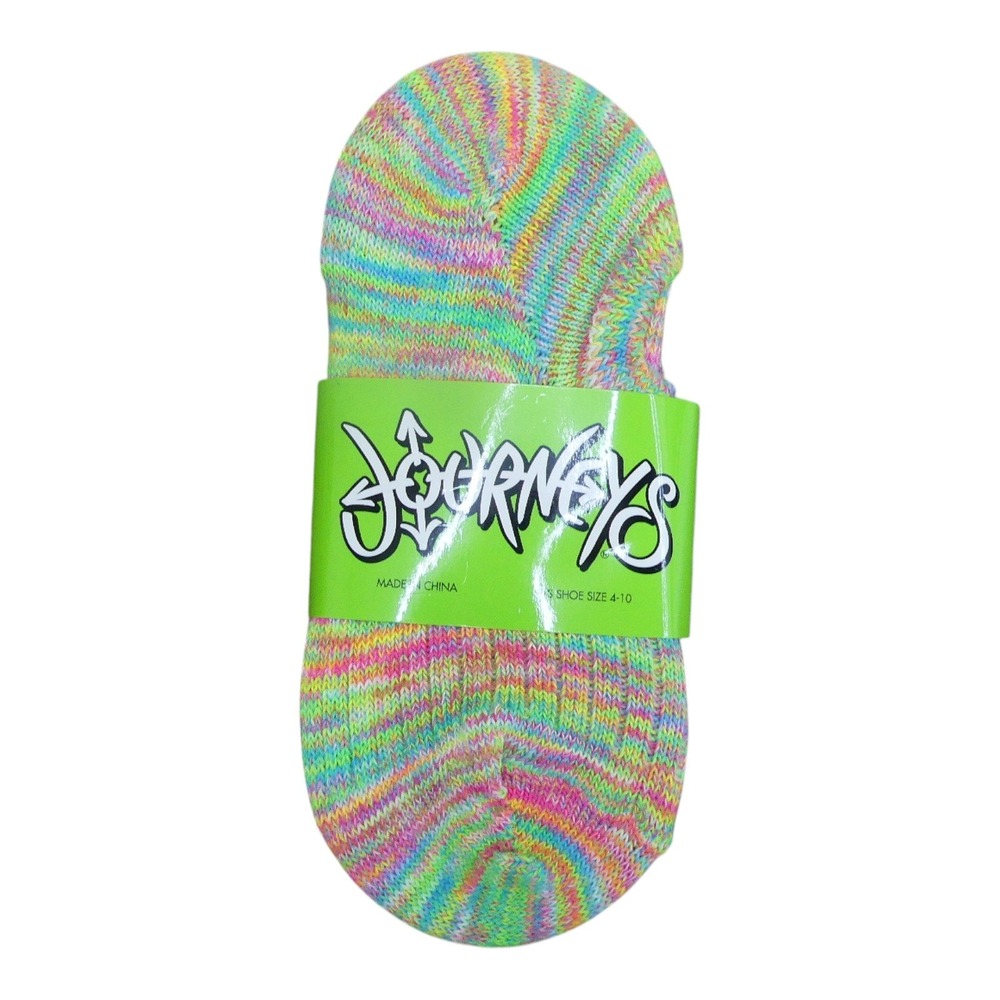 Journeys No Show Socks Womens 4-10 Multi Color NEW Space Dye Liner 5 Pair Pack